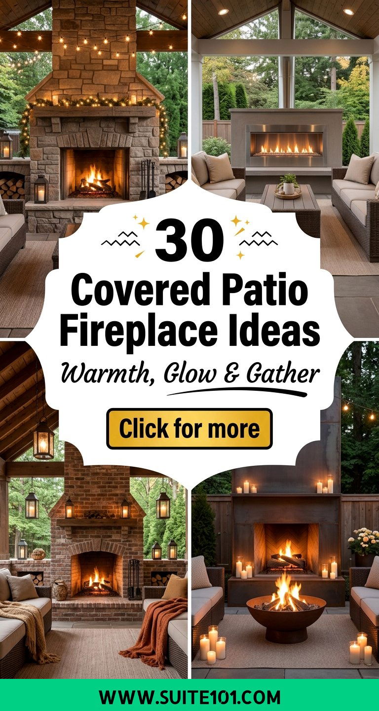 30 Covered Patio Fireplace Ideas for Warmth and Ambiance - 30 Covered Patio Fireplace Ideas for Warmth and Ambiance