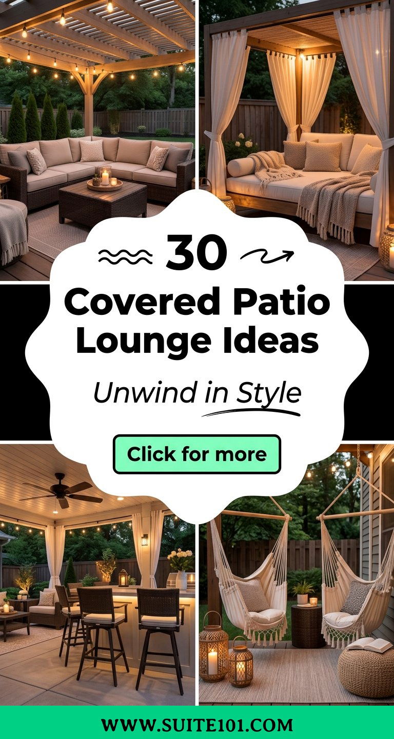 30 Covered Patio Lounge Ideas for a Private Outdoor Hangout - 30 Covered Patio Lounge Ideas for a Private Outdoor Hangout