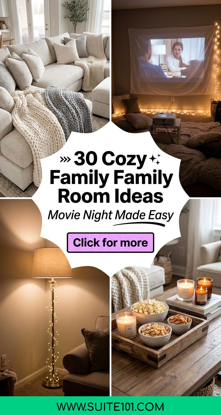 30 Cozy Family Room Ideas to Make Movie Nights Extra Comfy - 30 Cozy Family Room Ideas to Make Movie Nights Extra Comfy