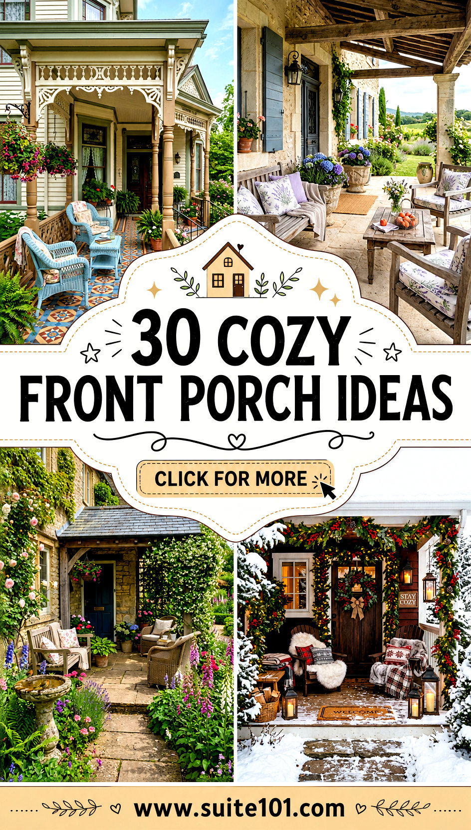 30 Cozy Front Porch Ideas for a Welcoming Like-Home Feel - 30 Cozy Front Porch Ideas for a Welcoming, Like-Home Feel