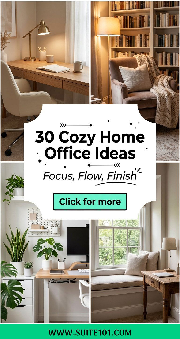 30 Cozy Home Office Ideas for Focus Flow and Productivity - 30 Cozy Home Office Ideas for Focus, Flow, and Productivity