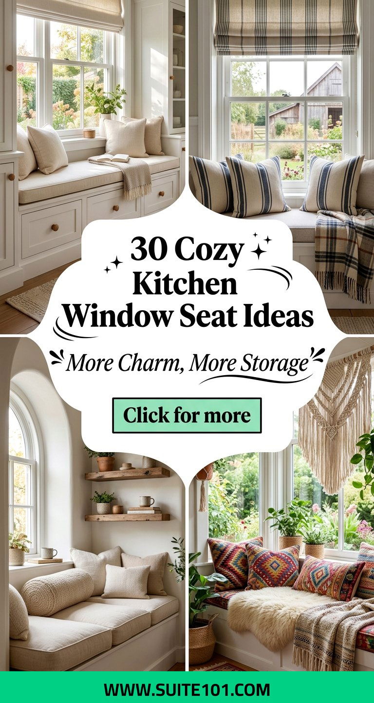 30 Cozy Kitchen Window Seat Ideas for Extra Charm and Storage - 30 Cozy Kitchen Window Seat Ideas for Extra Charm & Storage