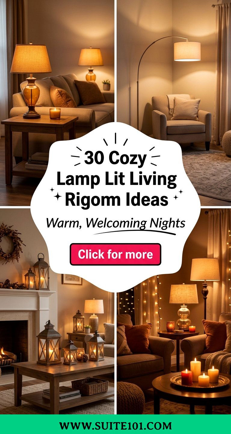 30 Cozy Lamp Lit Living Room Ideas for Warm Welcoming Nights - 30 Cozy Lamp Lit Living Room Ideas for Warm, Welcoming Nights