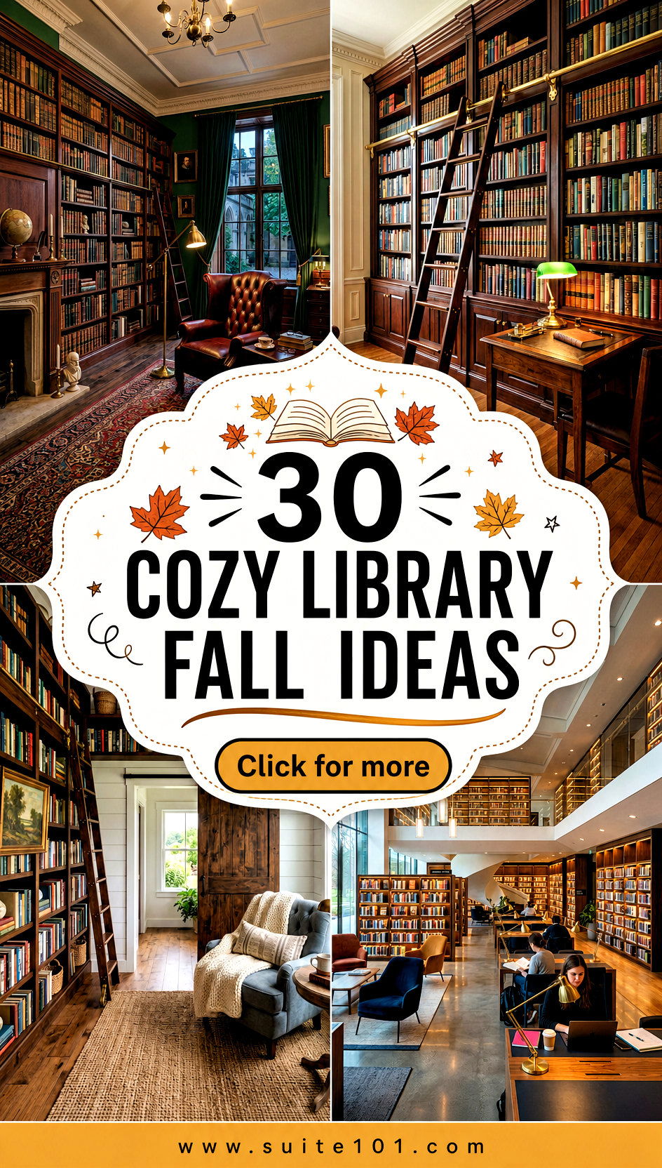 30 Cozy Library Fall Ideas for Comfy Reading Nooks All Season - 30 Cozy Library Fall Ideas for Comfy Reading Nooks All Season