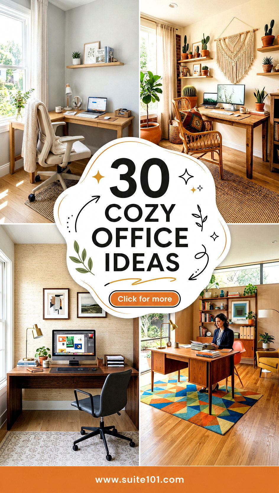 30 Cozy Office Ideas for a Calmer More Productive Workspace - 30 Cozy Office Ideas for a Calmer, More Productive Workspace
