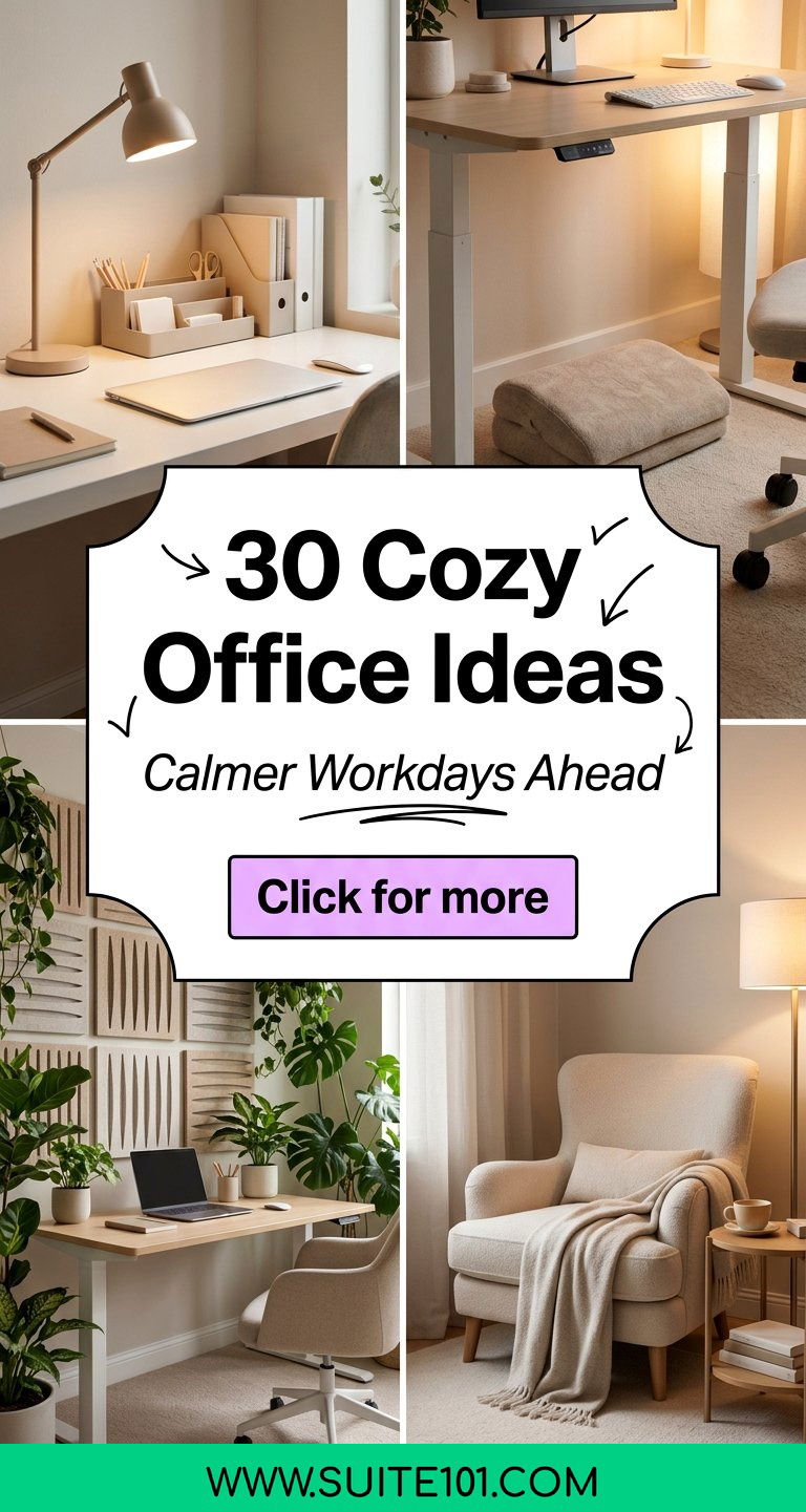 30 Cozy Office Ideas for a Calmer More Productive Workspace - 30 Cozy Office Ideas for a Calmer, More Productive Workspace