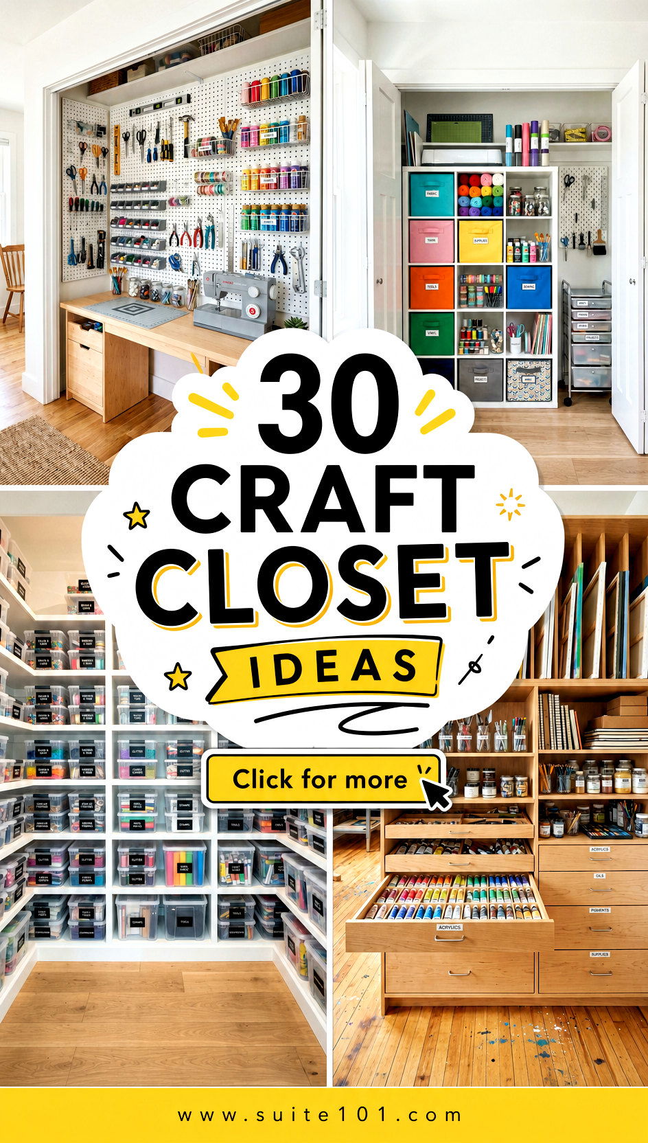30 Craft Closet Ideas to Hide Supplies and Keep Projects Moving - 30 Craft Closet Ideas to Hide Supplies and Keep Projects Moving