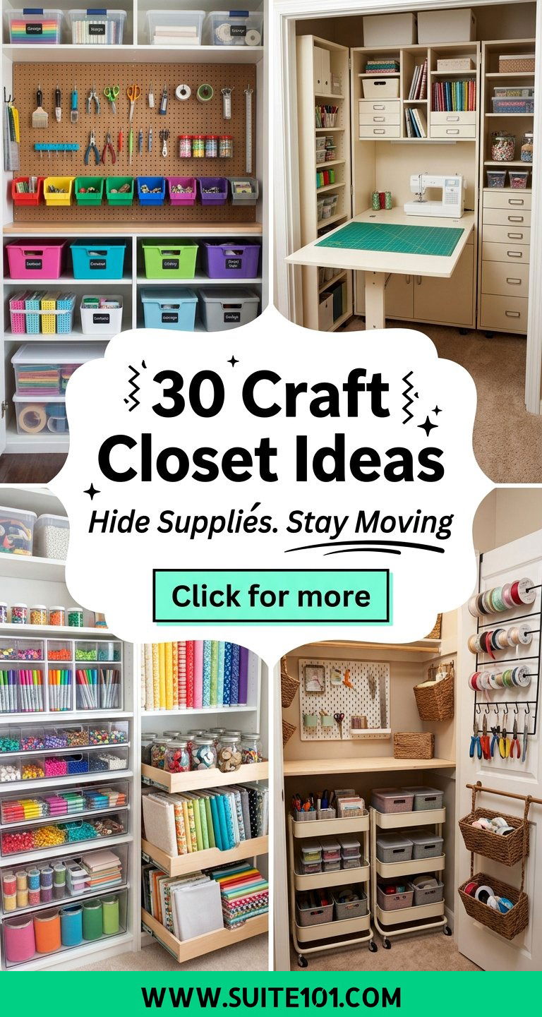 30 Craft Closet Ideas to Hide Supplies and Keep Projects Moving - 30 Craft Closet Ideas to Hide Supplies and Keep Projects Moving
