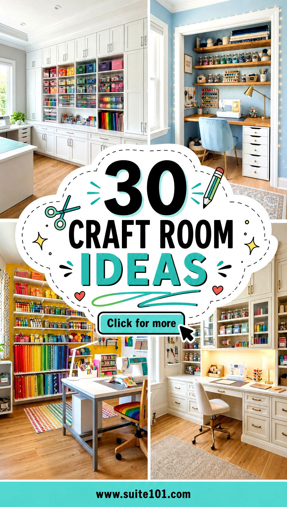 30 Craft Room Ideas for an Organized Inspiring Creative Setup - 30 Craft Room Ideas for an Organized, Inspiring Creative Setup