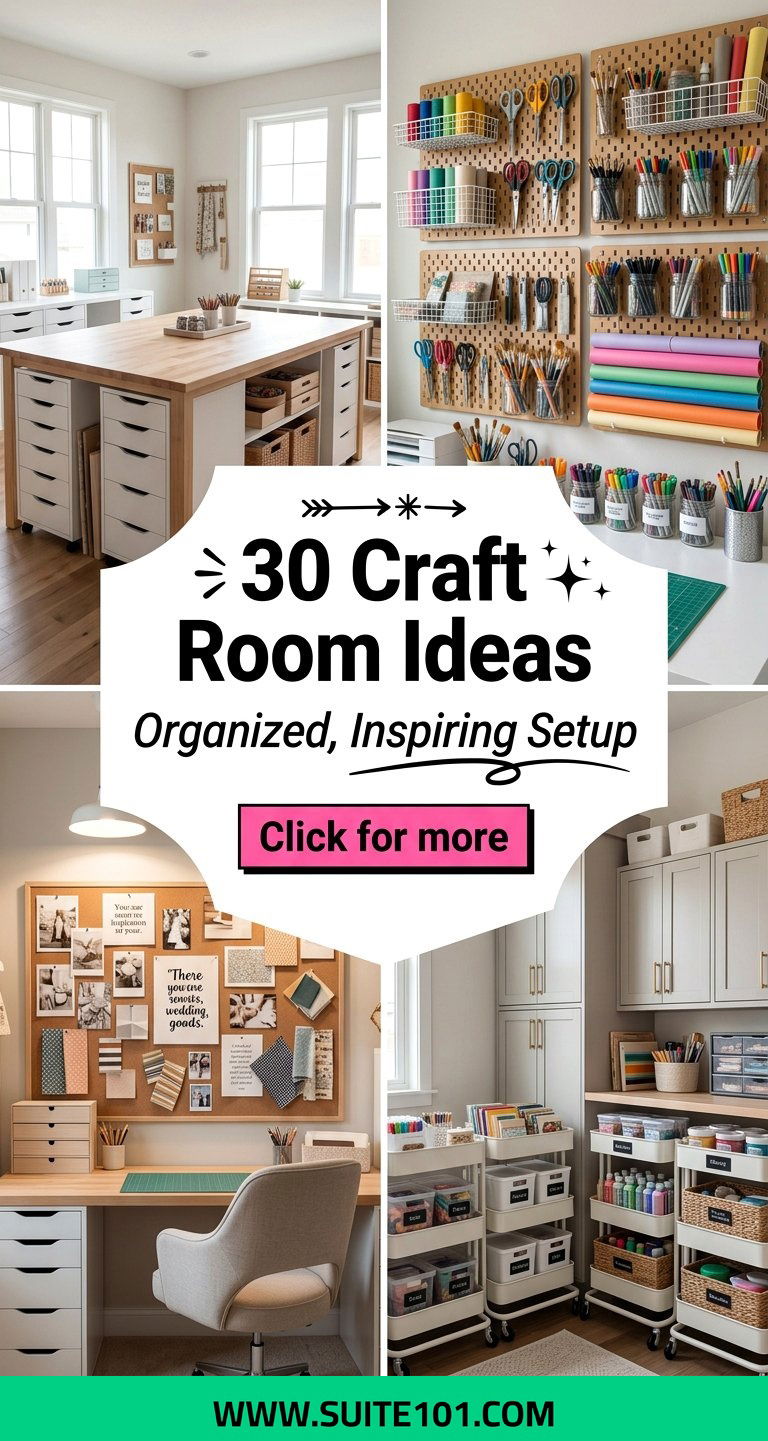 30 Craft Room Ideas for an Organized Inspiring Creative Setup - 30 Craft Room Ideas for an Organized, Inspiring Creative Setup
