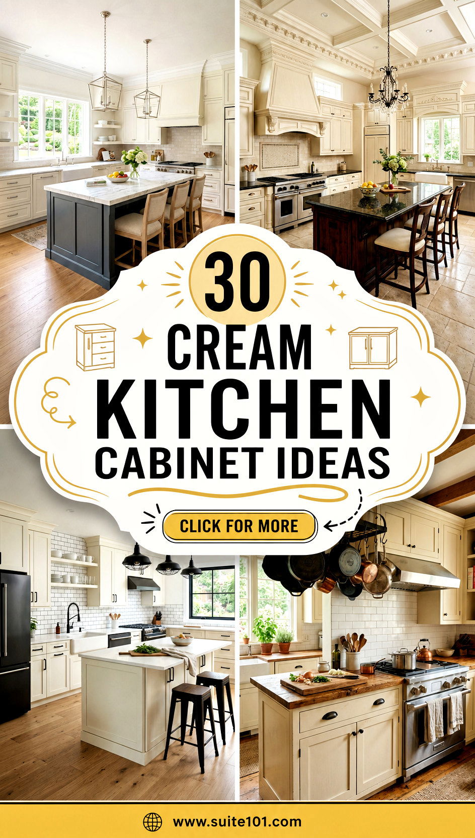 30 Cream Kitchen Cabinet Ideas to Brighten Your Space Instantly - 30 Cream Kitchen Cabinet Ideas to Brighten Your Space Instantly
