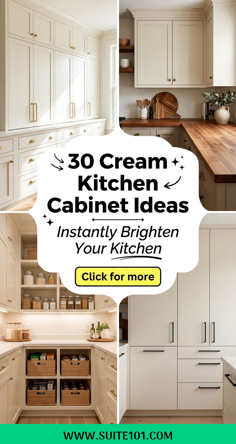 30 Cream Kitchen Cabinet Ideas to Brighten Your Space Instantly - 30 Cream Kitchen Cabinet Ideas to Brighten Your Space Instantly