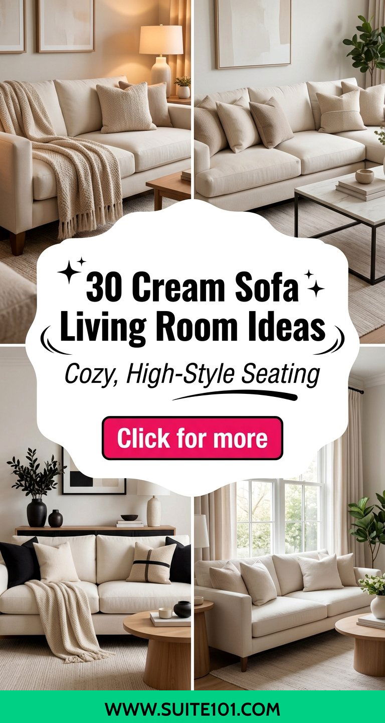 30 Cream Sofa Living Room Ideas for Cozy High-Style Seating - 30 Cream Sofa Living Room Ideas for Cozy, High-Style Seating