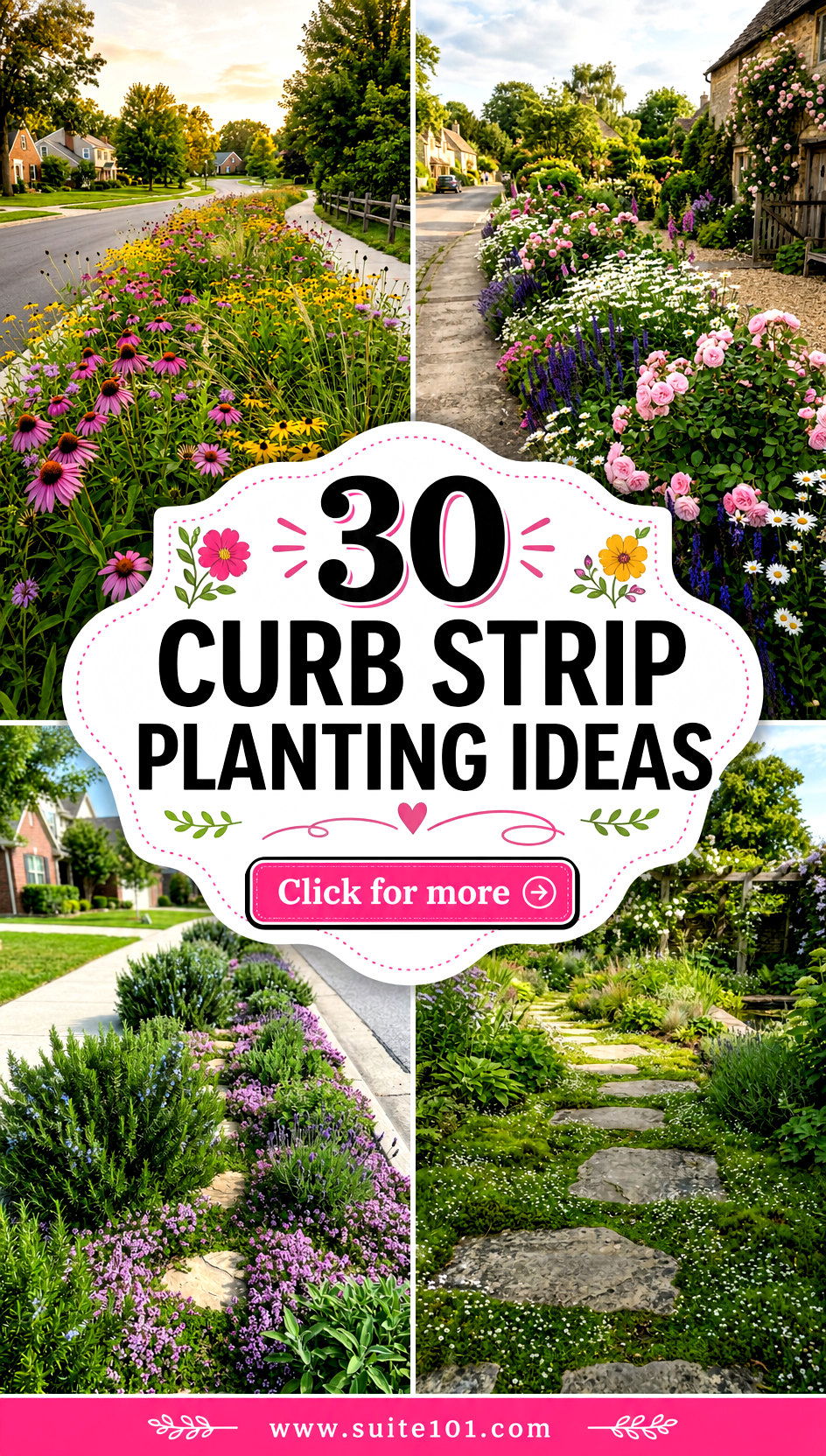 30 Curb Strip Planting Ideas Add Color With Smart Border Layouts - 30 Curb Strip Planting Ideas: Add Color With Smart Border Layouts