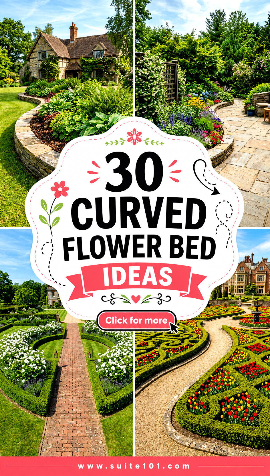 30 Curved Flower Bed Ideas to Shape Your Landscape Beautifully - 30 Curved Flower Bed Ideas to Shape Your Landscape Beautifully