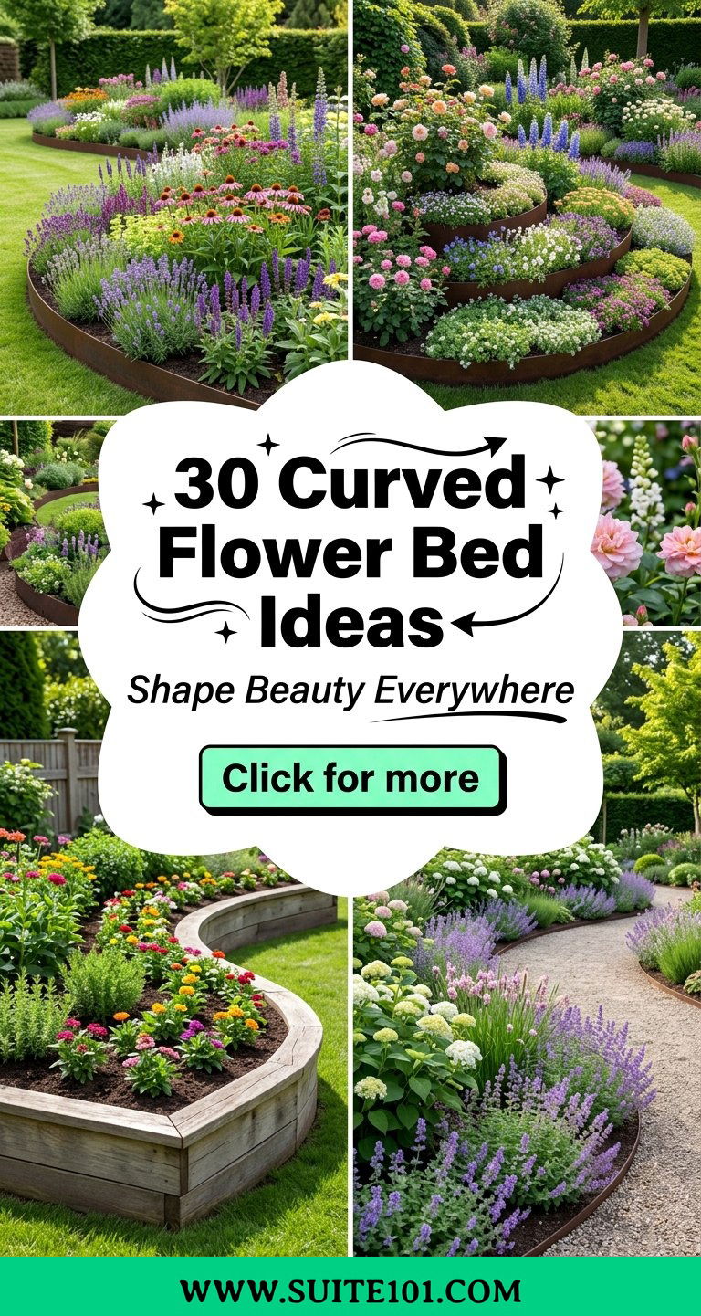 30 Curved Flower Bed Ideas to Shape Your Landscape Beautifully - 30 Curved Flower Bed Ideas to Shape Your Landscape Beautifully
