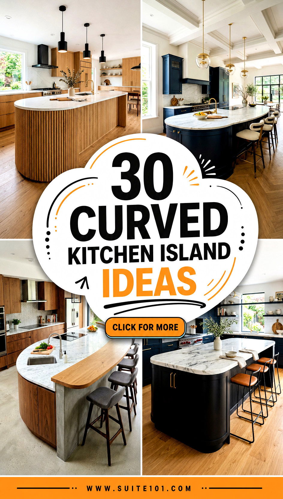 30 Curved Kitchen Island Ideas for a Smooth Modern Look - 30 Curved Kitchen Island Ideas for a Smooth, Modern Look