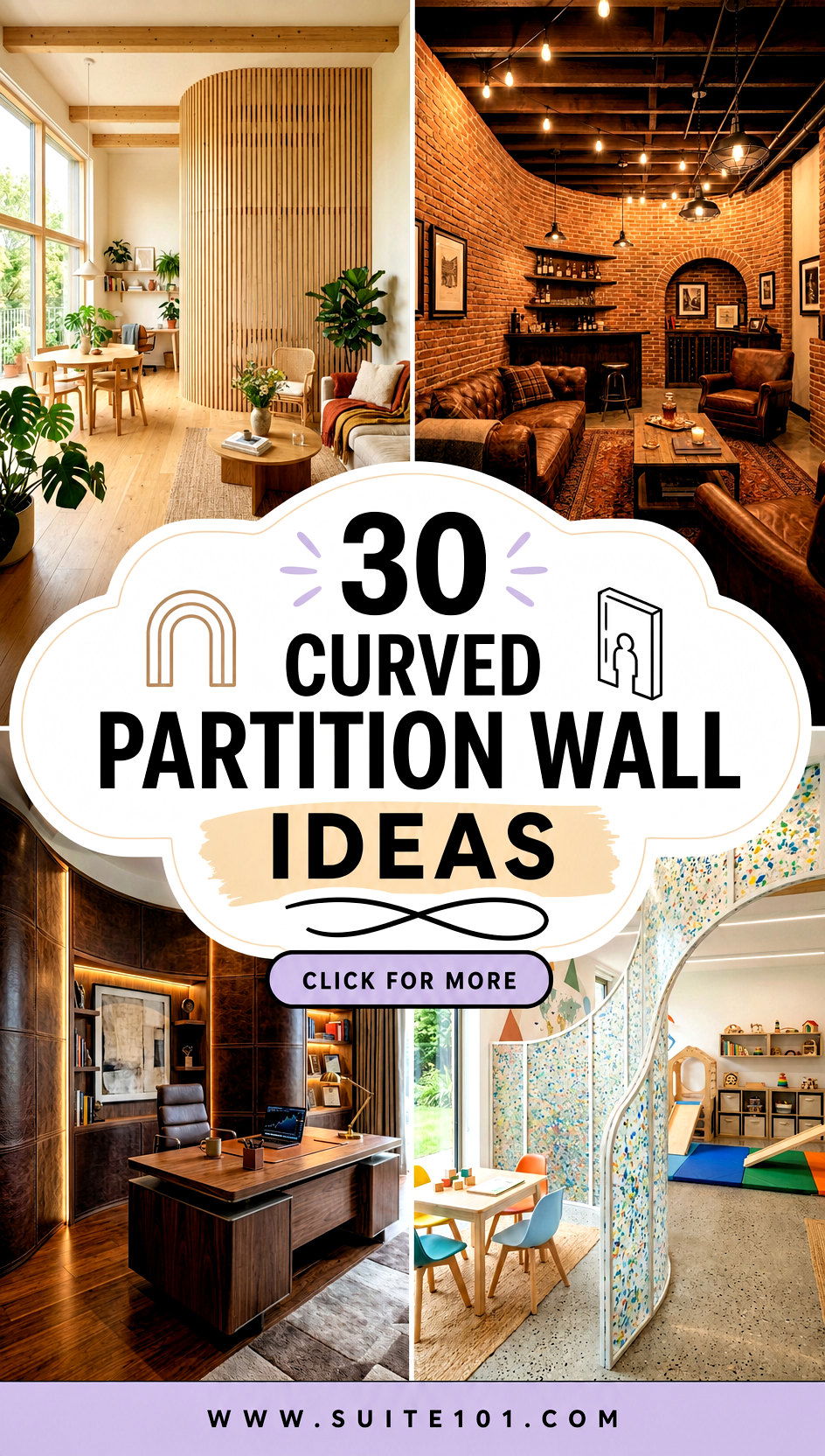30 Curved Partition Wall Ideas to Add Privacy and Style - 30 Curved Partition Wall Ideas to Add Privacy and Style