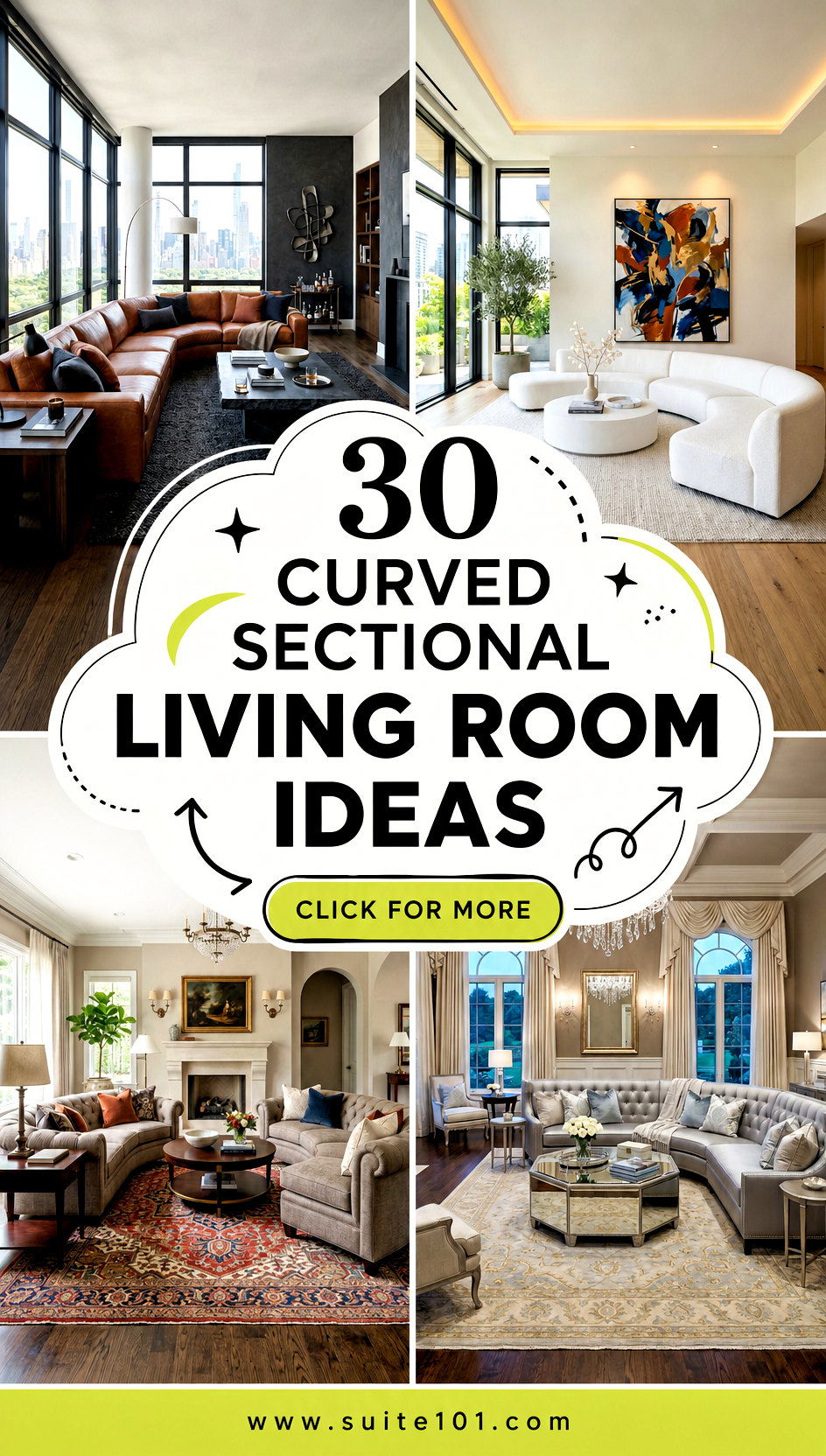 30 Curved Sectional Living Room Ideas For Flow And Comfort - 30 Curved Sectional Living Room Ideas For Flow And Comfort