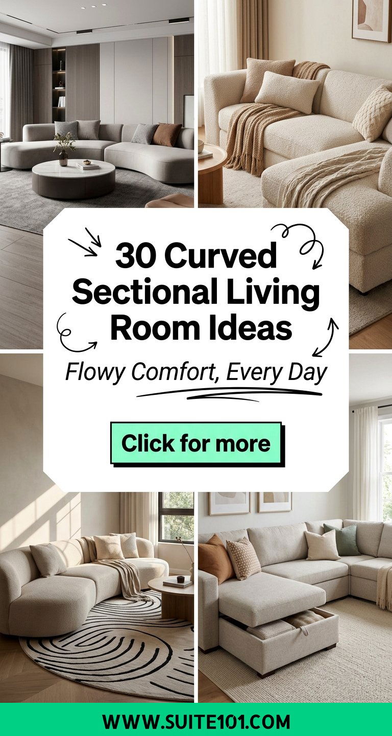 30 Curved Sectional Living Room Ideas For Flow And Comfort - 30 Curved Sectional Living Room Ideas For Flow And Comfort