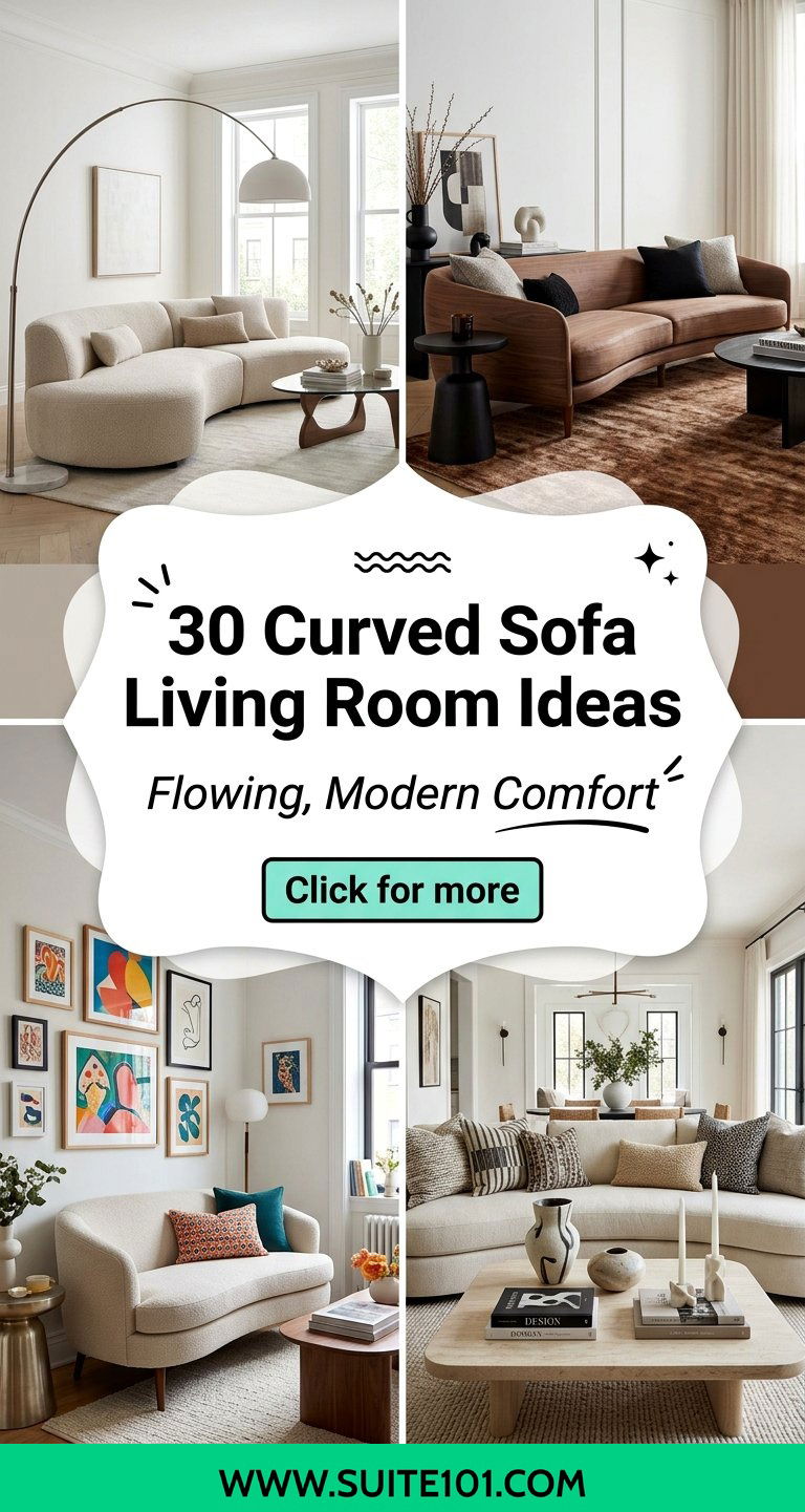 30 Curved Sofa Living Room Ideas For Flowing Modern Comfort - 30 Curved Sofa Living Room Ideas For Flowing, Modern Comfort