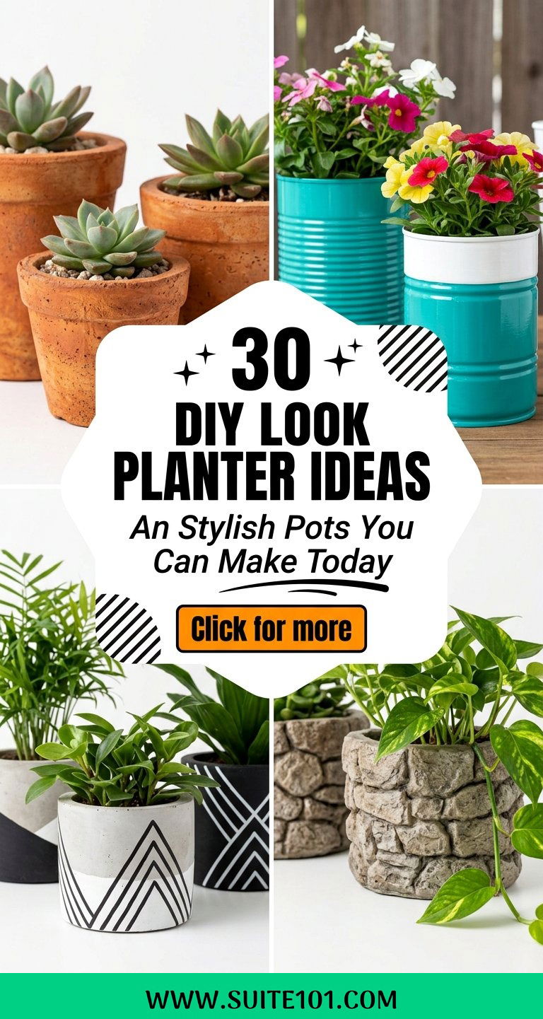 30 DIY Look Planter Ideas Stylish Pots You Can Make Today - 30 DIY Look Planter Ideas: Stylish Pots You Can Make Today