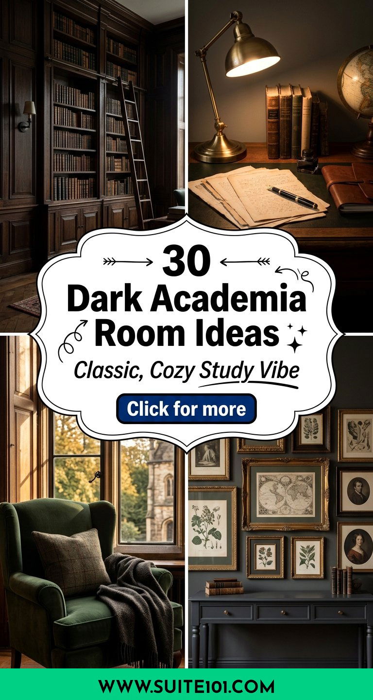 30 Dark Academia Room Ideas for a Classic Cozy Study Vibe - 30 Dark Academia Room Ideas for a Classic, Cozy Study Vibe