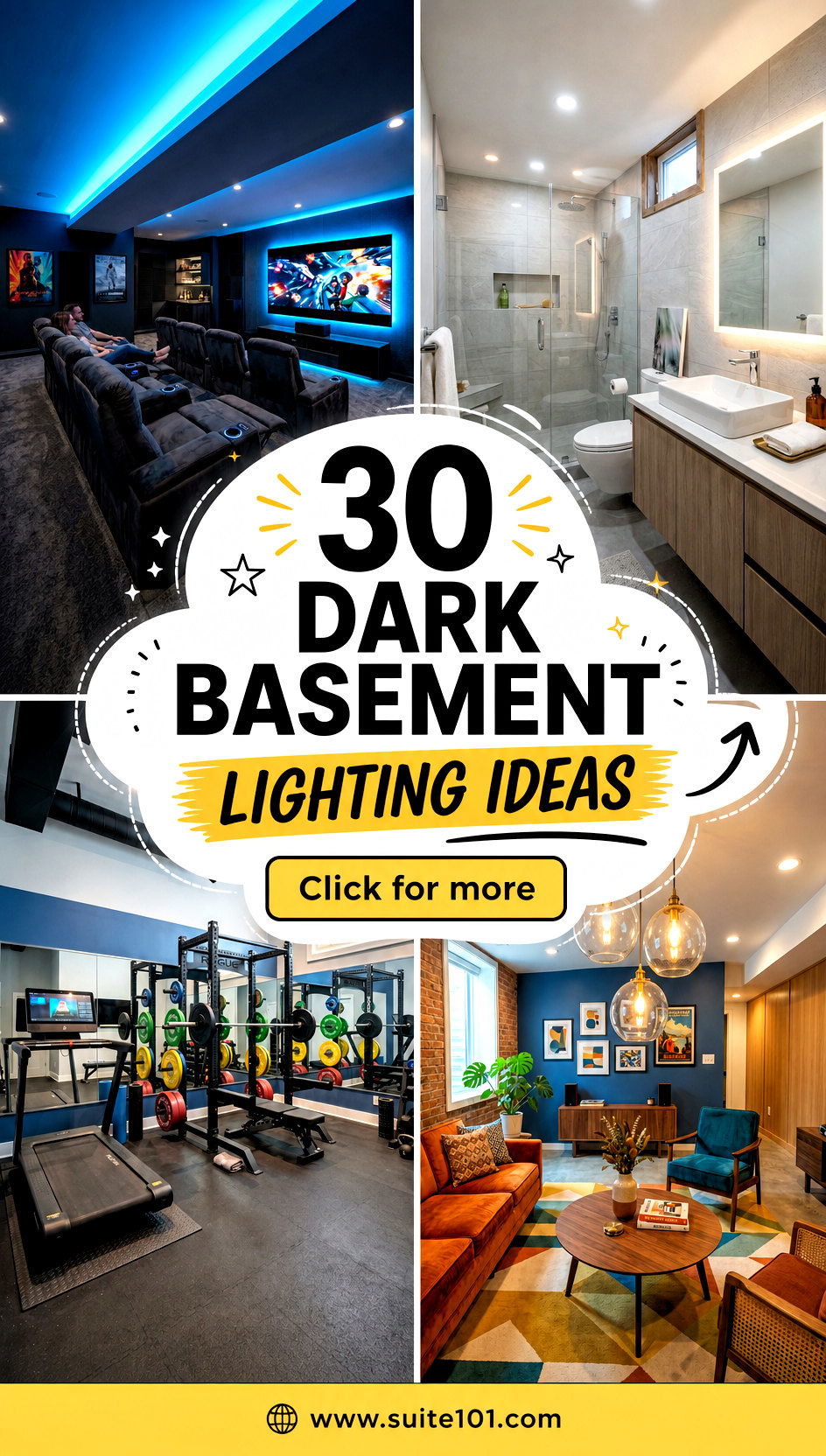 30 Dark Basement Lighting Ideas for a Warmer Brighter Space - 30 Dark Basement Lighting Ideas for a Warmer, Brighter Space