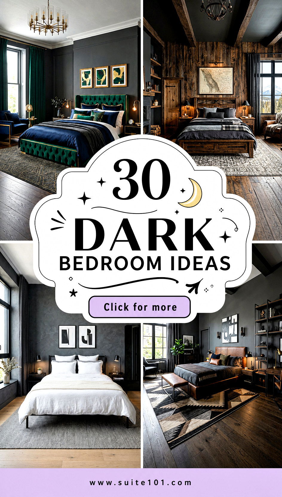 30 Dark Bedroom Ideas to Create a Luxurious Calm Retreat - 30 Dark Bedroom Ideas to Create a Luxurious, Calm Retreat