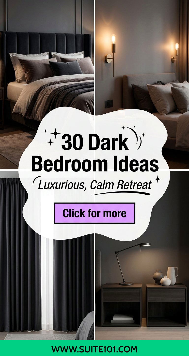 30 Dark Bedroom Ideas to Create a Luxurious Calm Retreat - 30 Dark Bedroom Ideas to Create a Luxurious, Calm Retreat