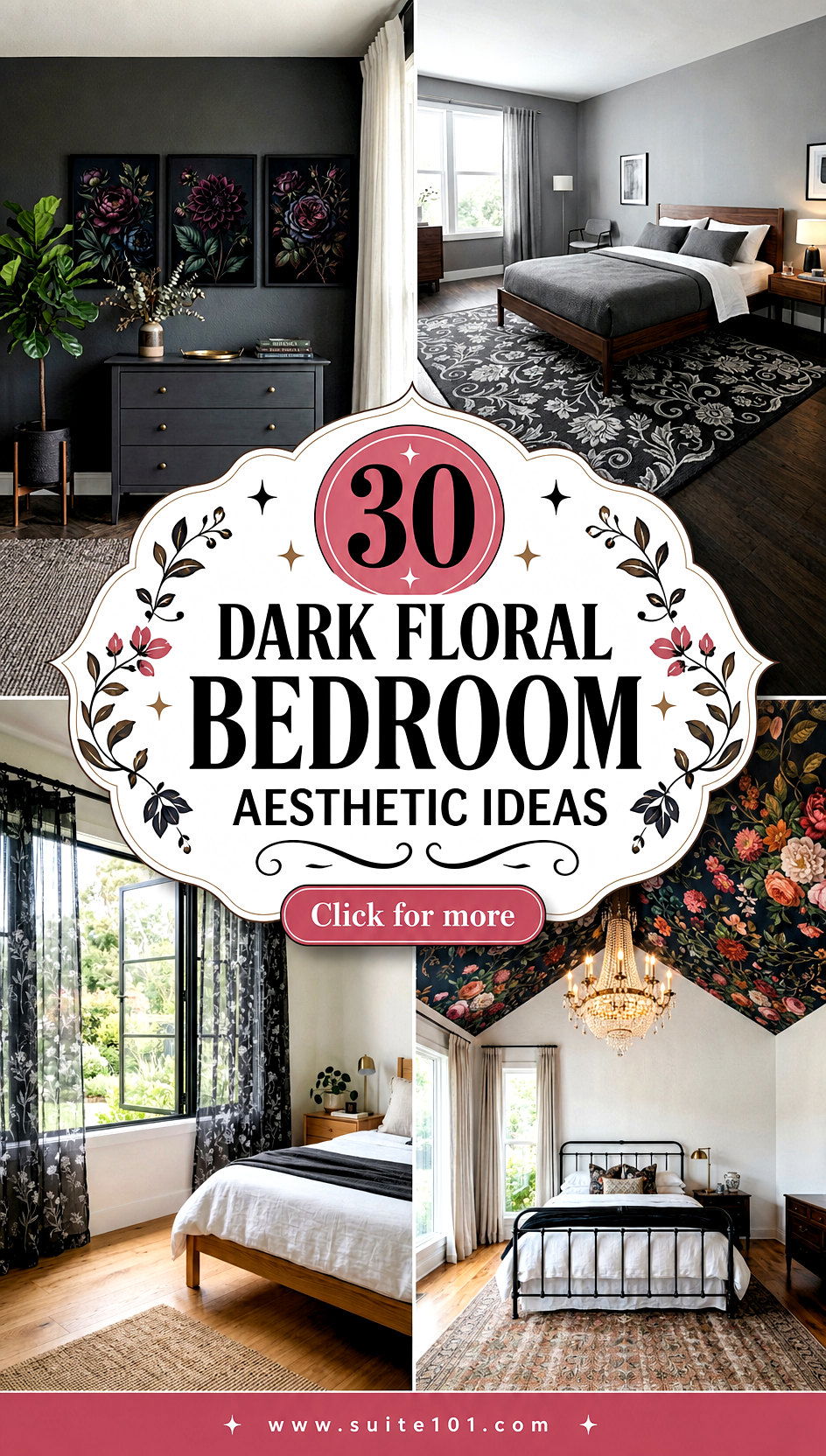 30 Dark Floral Bedroom Aesthetic Ideas for Dramatic Moody Chic - 30 Dark Floral Bedroom Aesthetic Ideas for Dramatic, Moody Chic