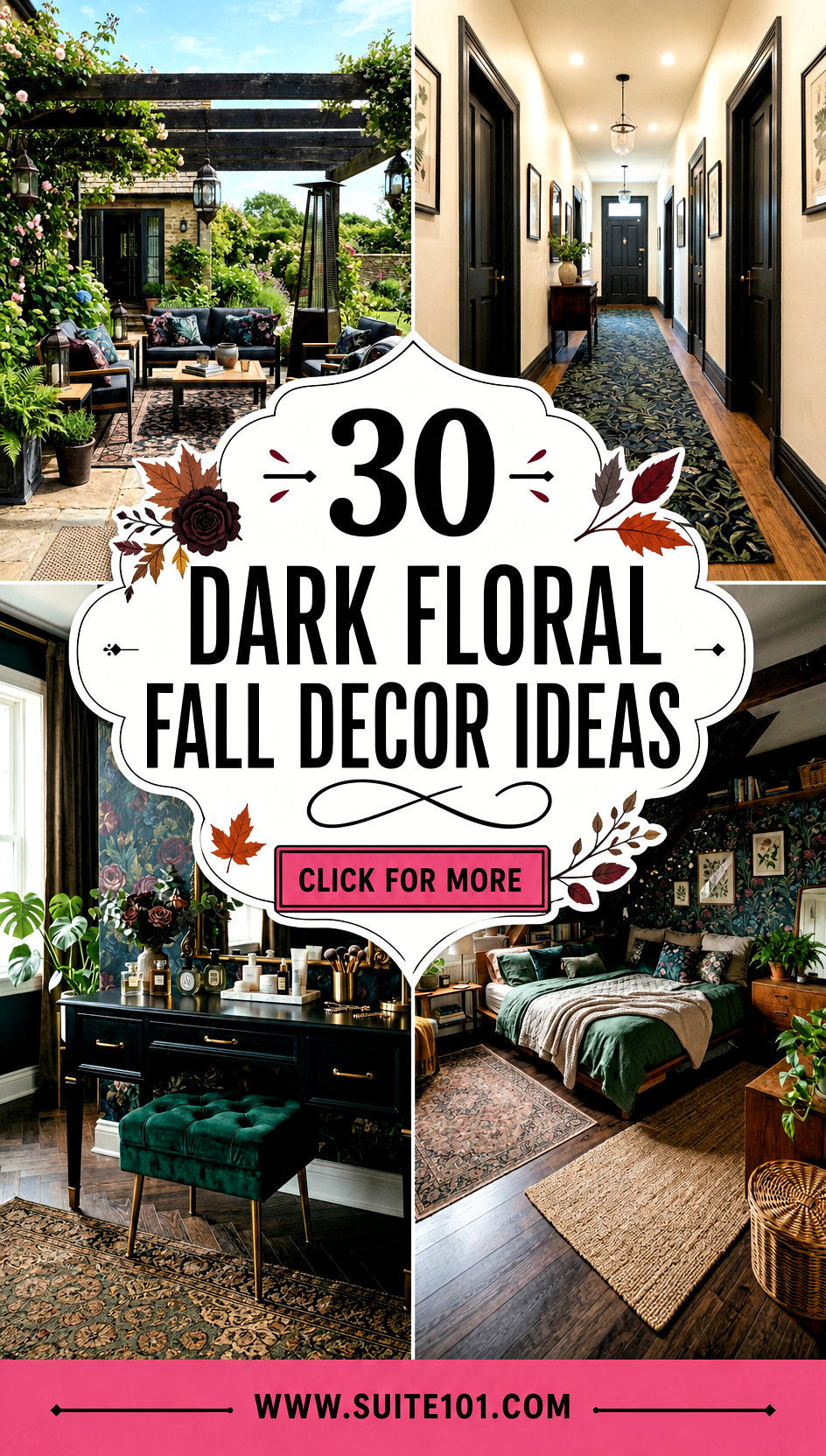 30 Dark Floral Fall Decor Ideas to Set a Bold Seasonal Mood - 30 Dark Floral Fall Decor Ideas to Set a Bold Seasonal Mood