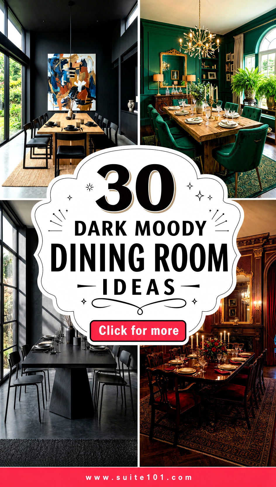 30 Dark Moody Dining Room Ideas For Dramatic Evenings Style - 30 Dark Moody Dining Room Ideas For Dramatic Evenings Style