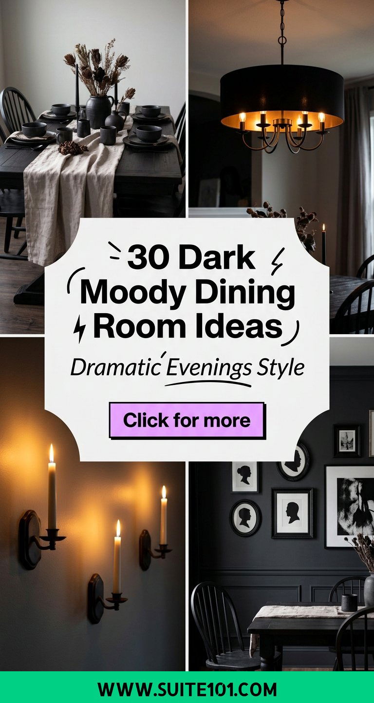 30 Dark Moody Dining Room Ideas For Dramatic Evenings Style - 30 Dark Moody Dining Room Ideas For Dramatic Evenings Style