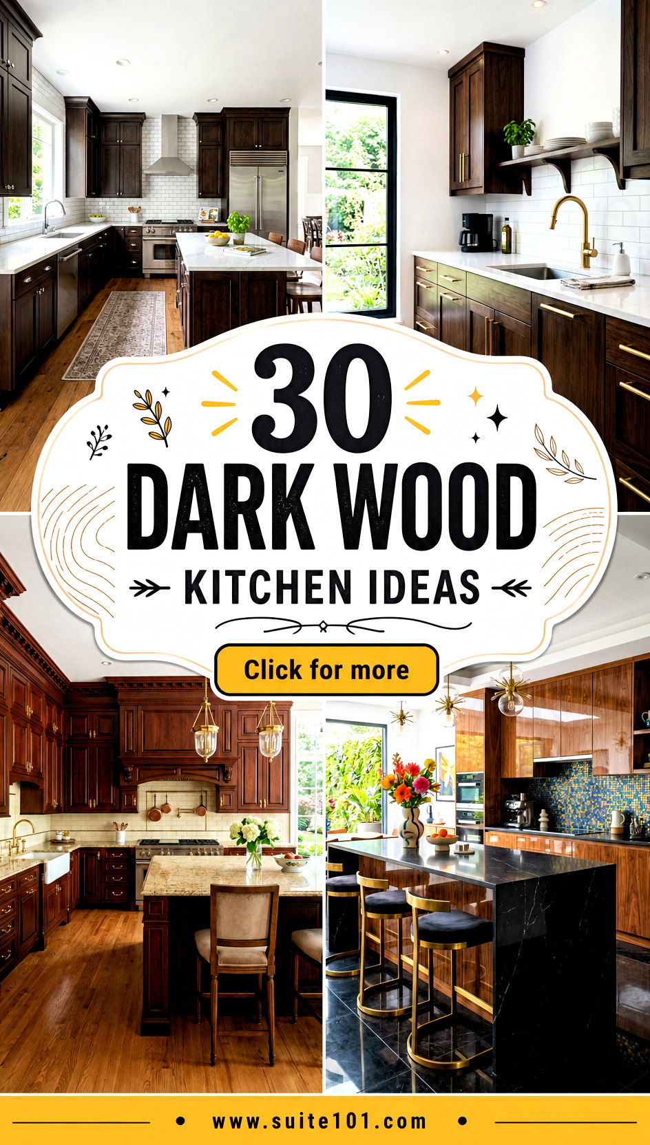 30 Dark Wood Kitchen Ideas For Rich Rustic Modern Style - 30 Dark Wood Kitchen Ideas For Rich, Rustic, Modern Style