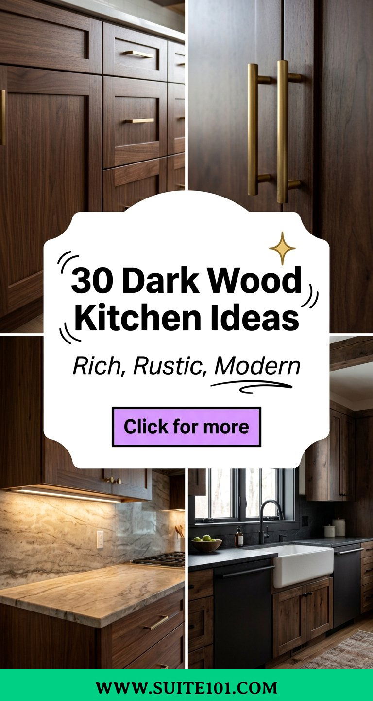 30 Dark Wood Kitchen Ideas For Rich Rustic Modern Style - 30 Dark Wood Kitchen Ideas For Rich, Rustic, Modern Style