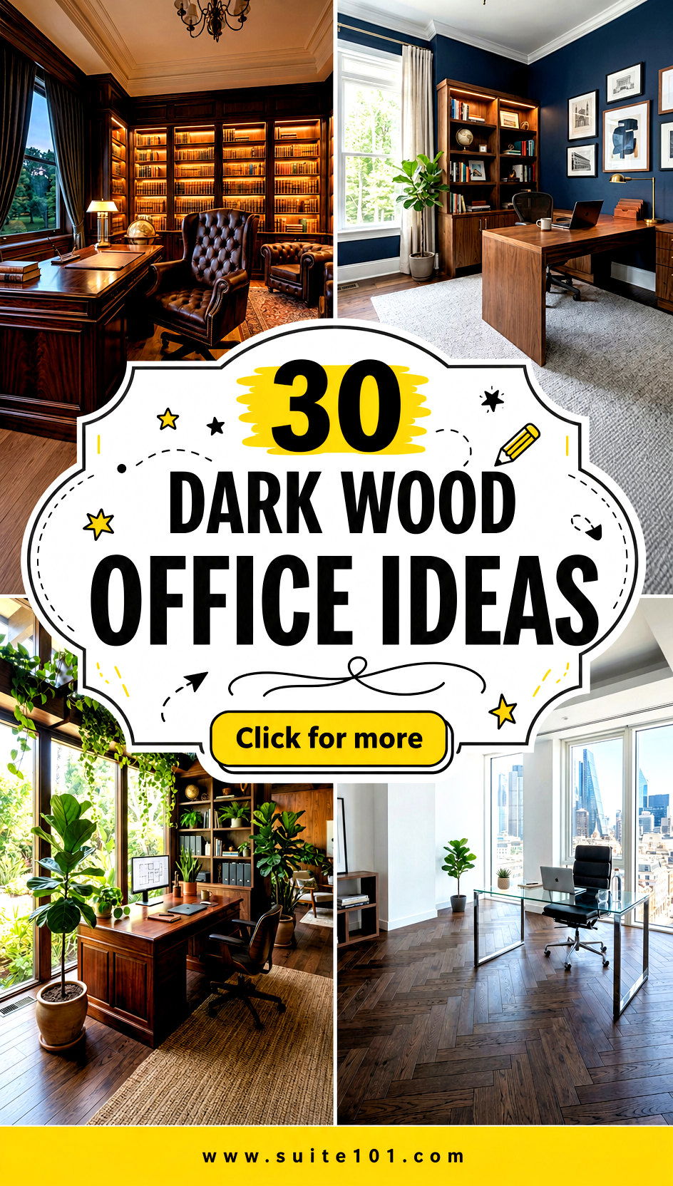 30 Dark Wood Office Ideas Create a Rich Focused Workspace - 30 Dark Wood Office Ideas: Create a Rich, Focused Workspace