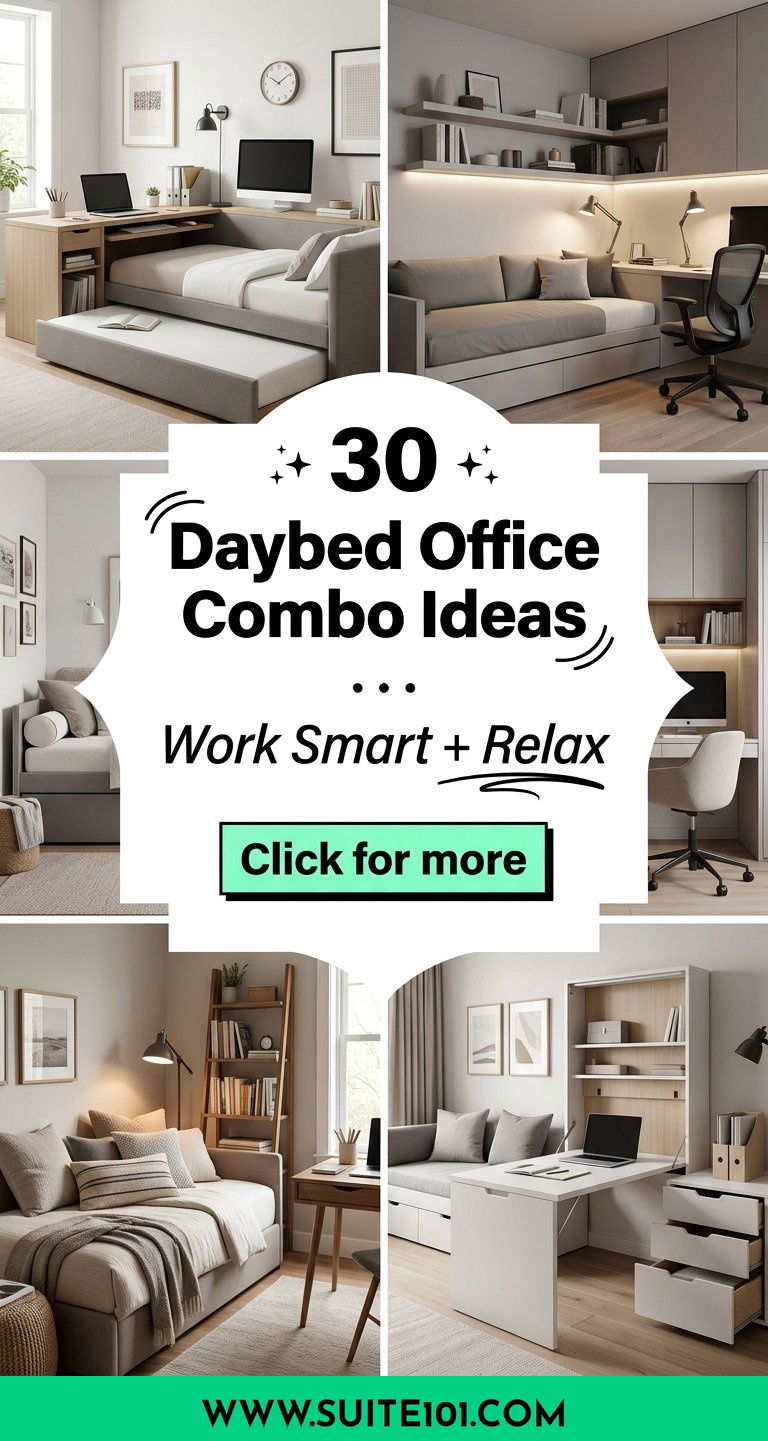 30 Daybed Office Combo Ideas Work Smart and Relax in One Space - 30 Daybed Office Combo Ideas: Work Smart and Relax in One Space