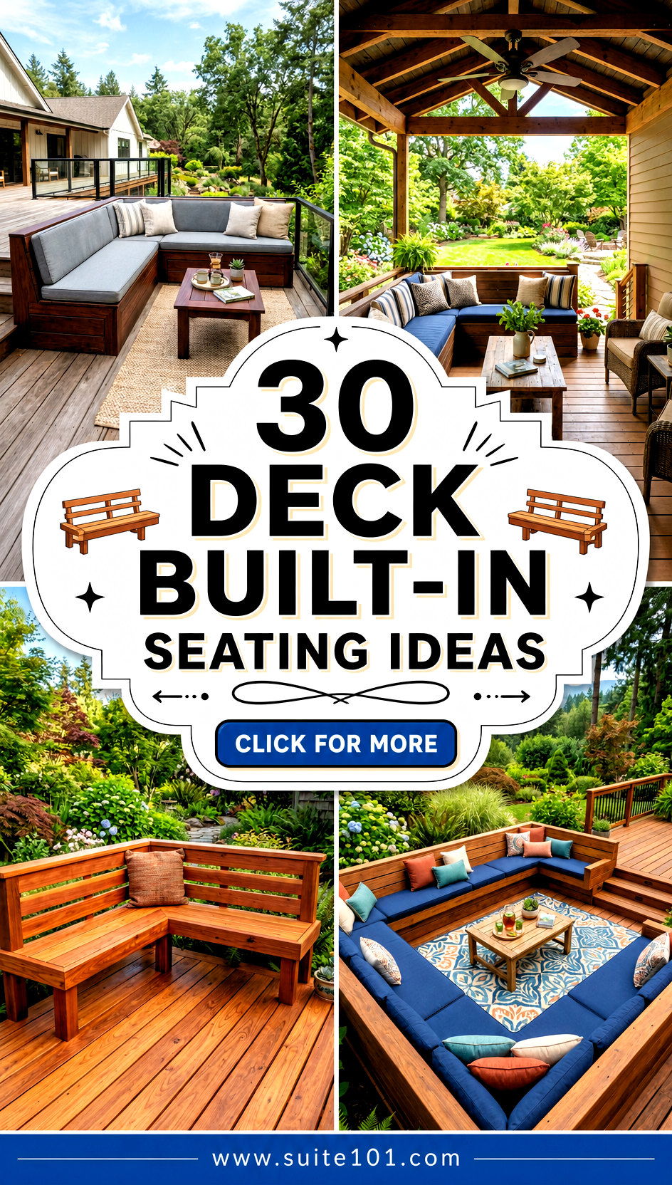 30 Deck Built-In Seating Ideas For Banquette-Style Outdoor Living - 30 Deck Built-In Seating Ideas For Banquette-Style Outdoor Living
