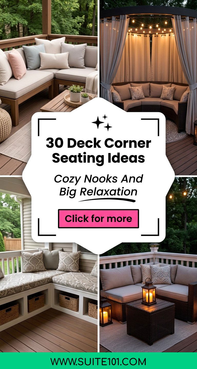 30 Deck Corner Seating Ideas For Cozy Nooks And Big Relaxation - 30 Deck Corner Seating Ideas For Cozy Nooks And Big Relaxation