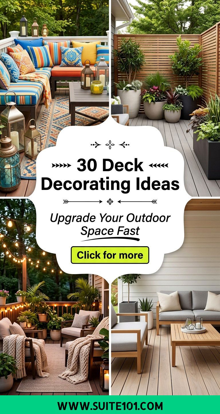 30 Deck Decorating Ideas To Upgrade Your Outdoor Space Fast - 30 Deck Decorating Ideas To Upgrade Your Outdoor Space Fast
