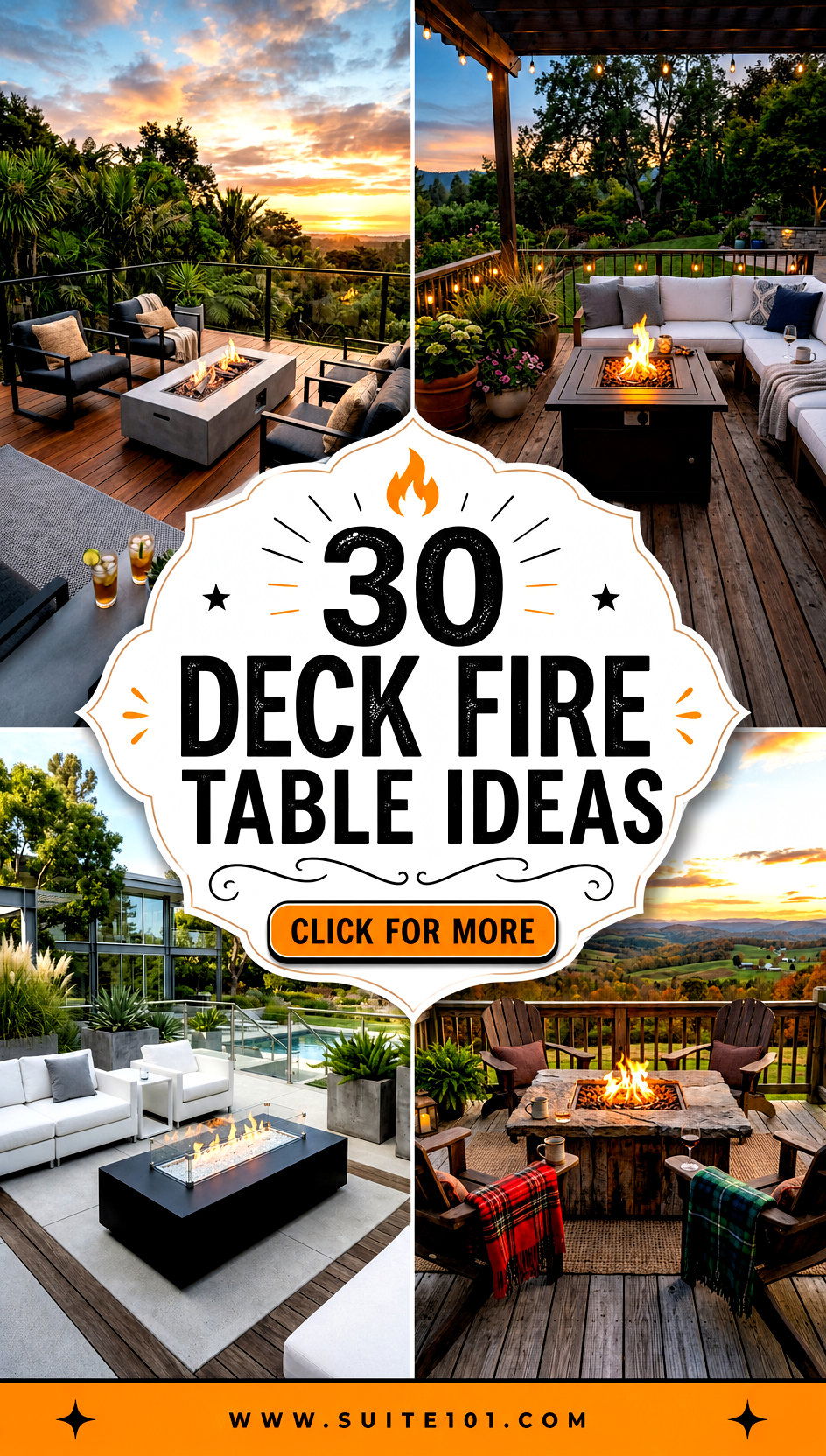 30 Deck Fire Table Ideas For Warm Gatherings All Year Round - 30 Deck Fire Table Ideas For Warm Gatherings All Year Round