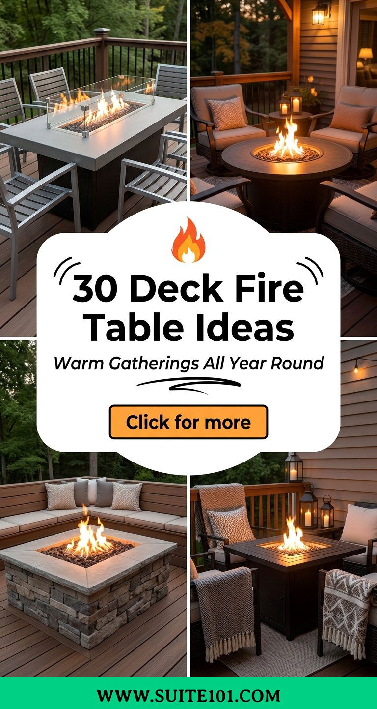30 Deck Fire Table Ideas For Warm Gatherings All Year Round - 30 Deck Fire Table Ideas For Warm Gatherings All Year Round
