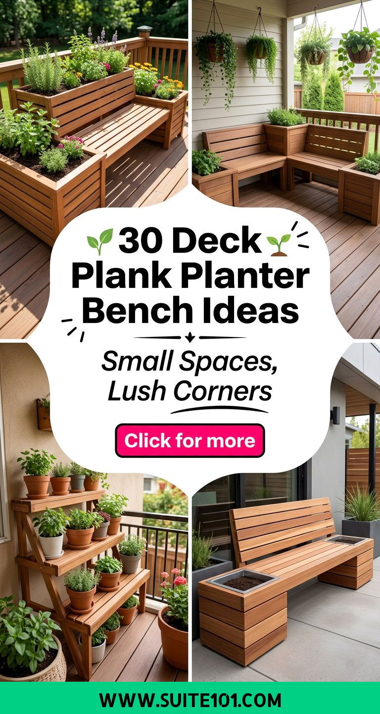 30 Deck Planter Bench Ideas Turn Small Spaces Into Lush Corners - 30 Deck Planter Bench Ideas: Turn Small Spaces Into Lush Corners