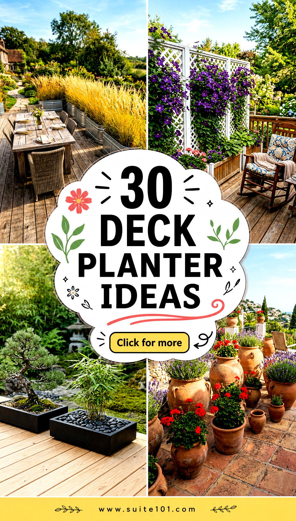 30 Deck Planter Ideas Add Color Fast With Container Styling - 30 Deck Planter Ideas: Add Color Fast With Container Styling