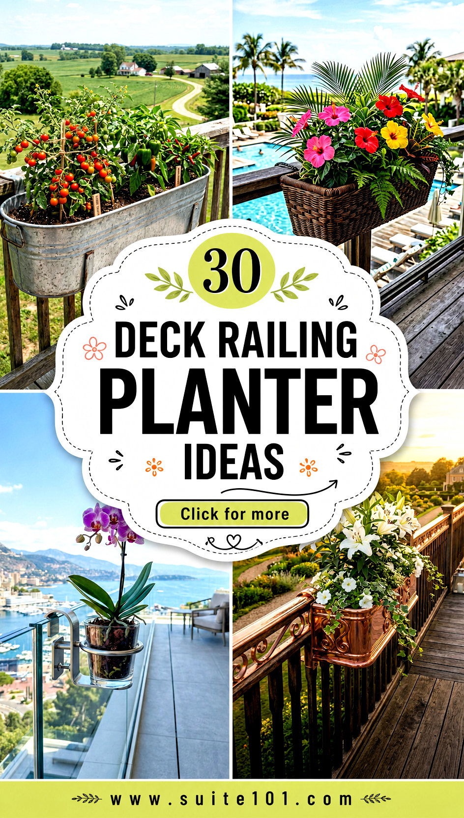 30 Deck Railing Planter Ideas for Privacy and Vertical Color - 30 Deck Railing Planter Ideas for Privacy and Vertical Color