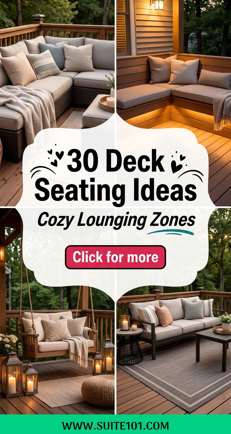 30 Deck Seating Ideas to Create Cozy Outdoor Lounging Zones - 30 Deck Seating Ideas to Create Cozy Outdoor Lounging Zones