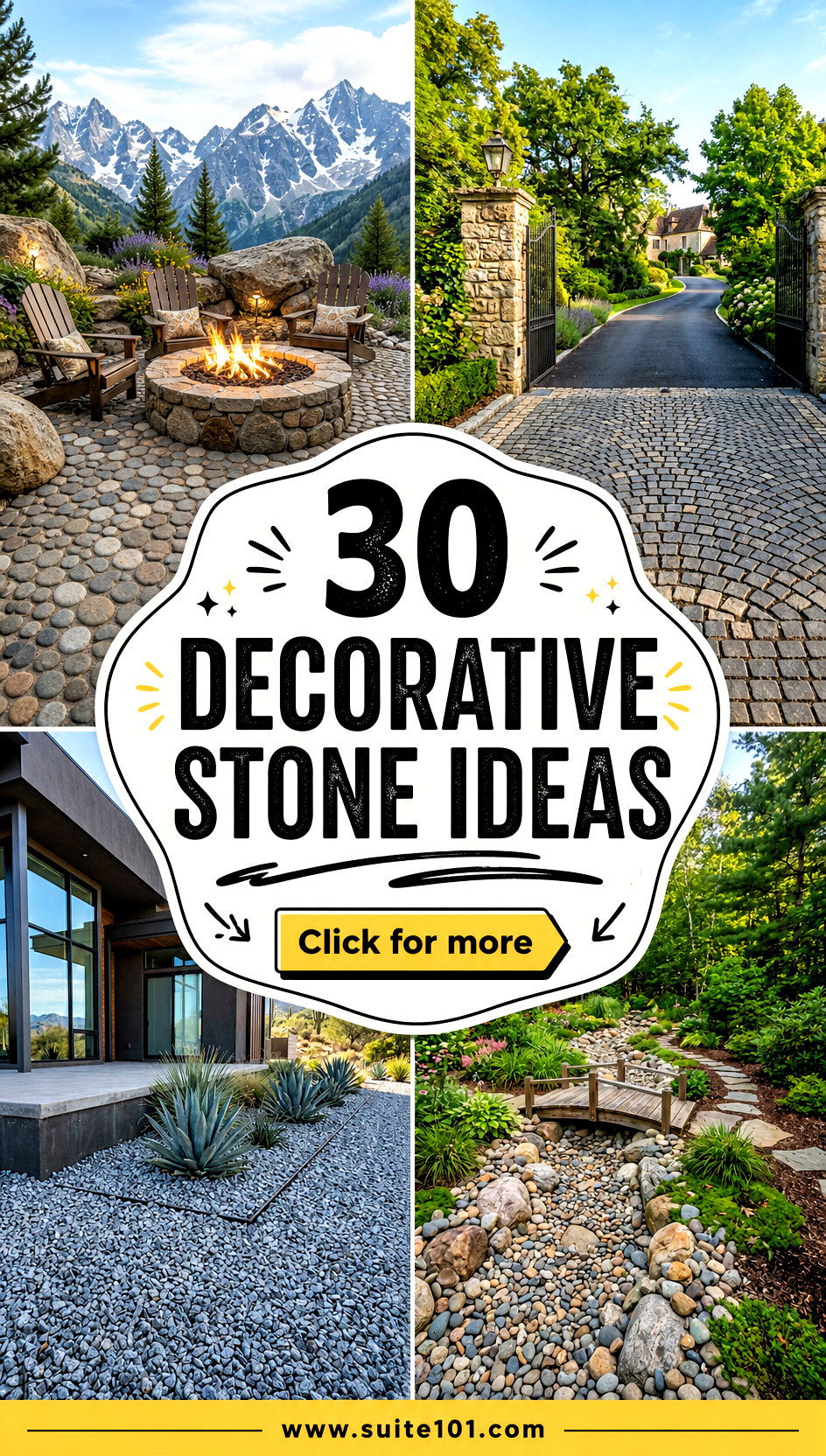 30 Decorative Stone Ideas for Fire Pits and Feature Walls - 30 Decorative Stone Ideas for Fire Pits and Feature Walls