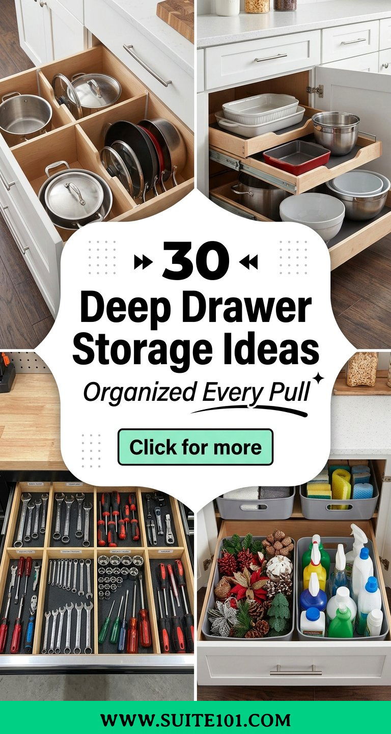 30 Deep Drawer Storage Ideas for an Organized Kitchen and Garage - 30 Deep Drawer Storage Ideas for an Organized Kitchen and Garage