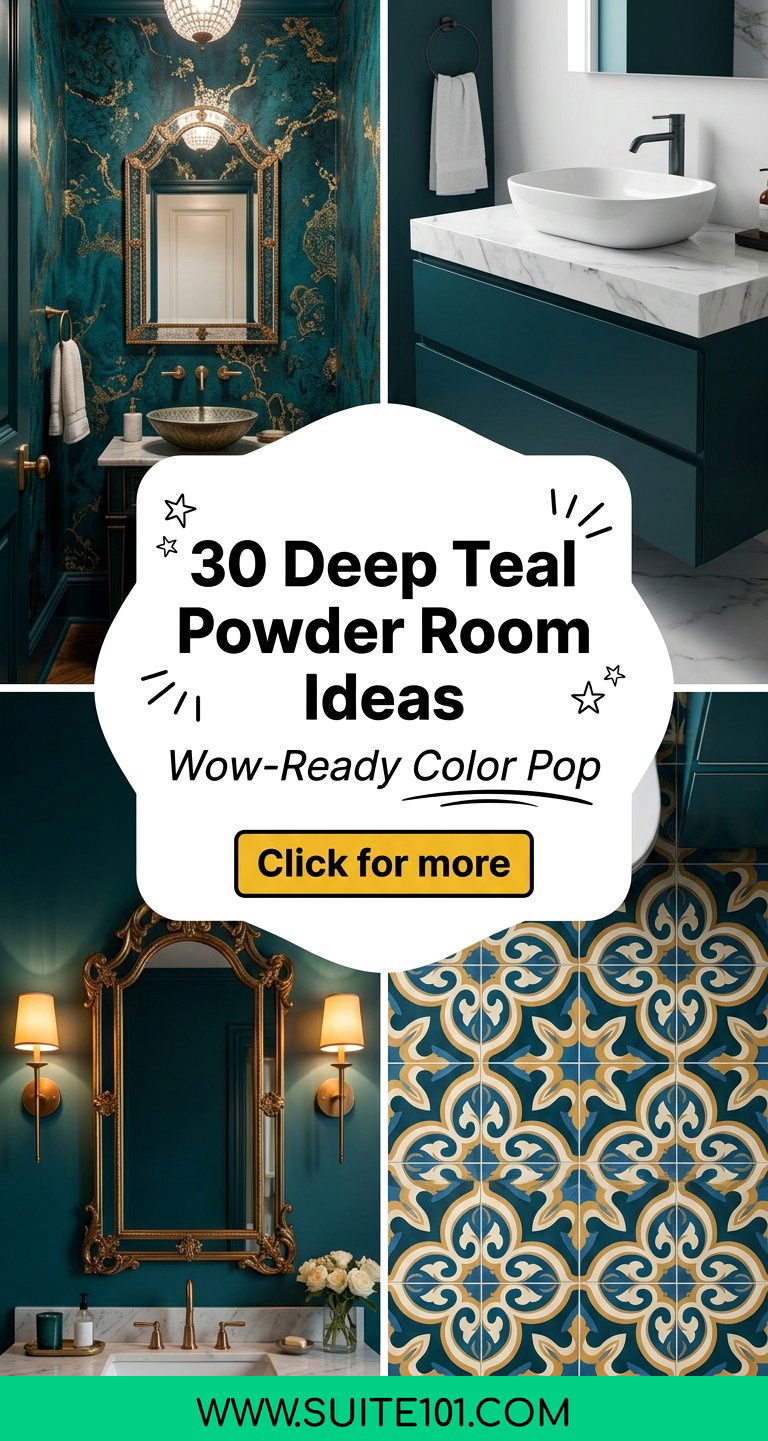30 Deep Teal Powder Room Ideas That Wow Instantly For Every Home - 30 Deep Teal Powder Room Ideas That Wow Instantly For Every Home
